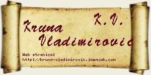 Kruna Vladimirović vizit kartica